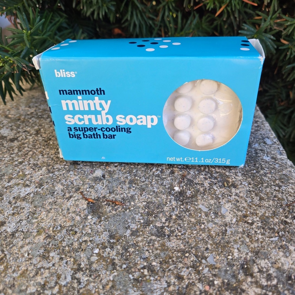 Bliss Mammoth Minty Scrub Soap 11.1 oz Sealed READ